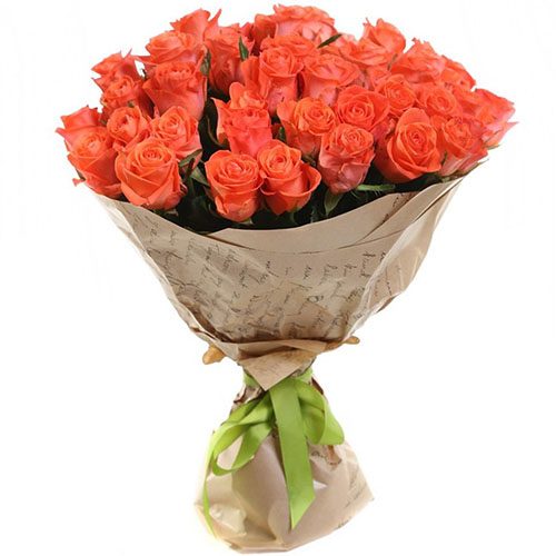 51 помаранчева троянда "Вау" фото