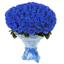 Фото товара 101 синя троянда (фарбована)