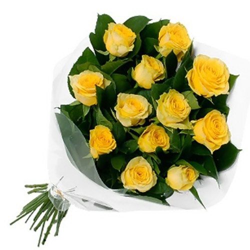 Фото товара 11 жовтих троянд