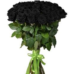 Фото товара 25 чорних троянд