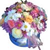 Капелюшна коробка «Янголятко» мікс квітів