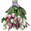 Фото товара 25 тюльпанов микс в корзине