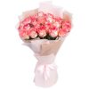 Фото товара 21 элитная розовая роза в коробке