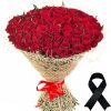 Фото товара 100 червоно-білих троянд