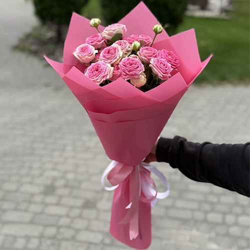 букет трояндових троянд у Вінниці фото