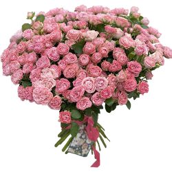 Фото товара 33 кустовые пионовидные розы