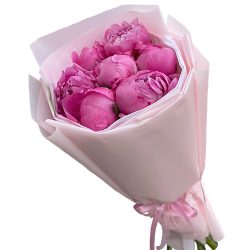 Фото товара 7 розовых пионов